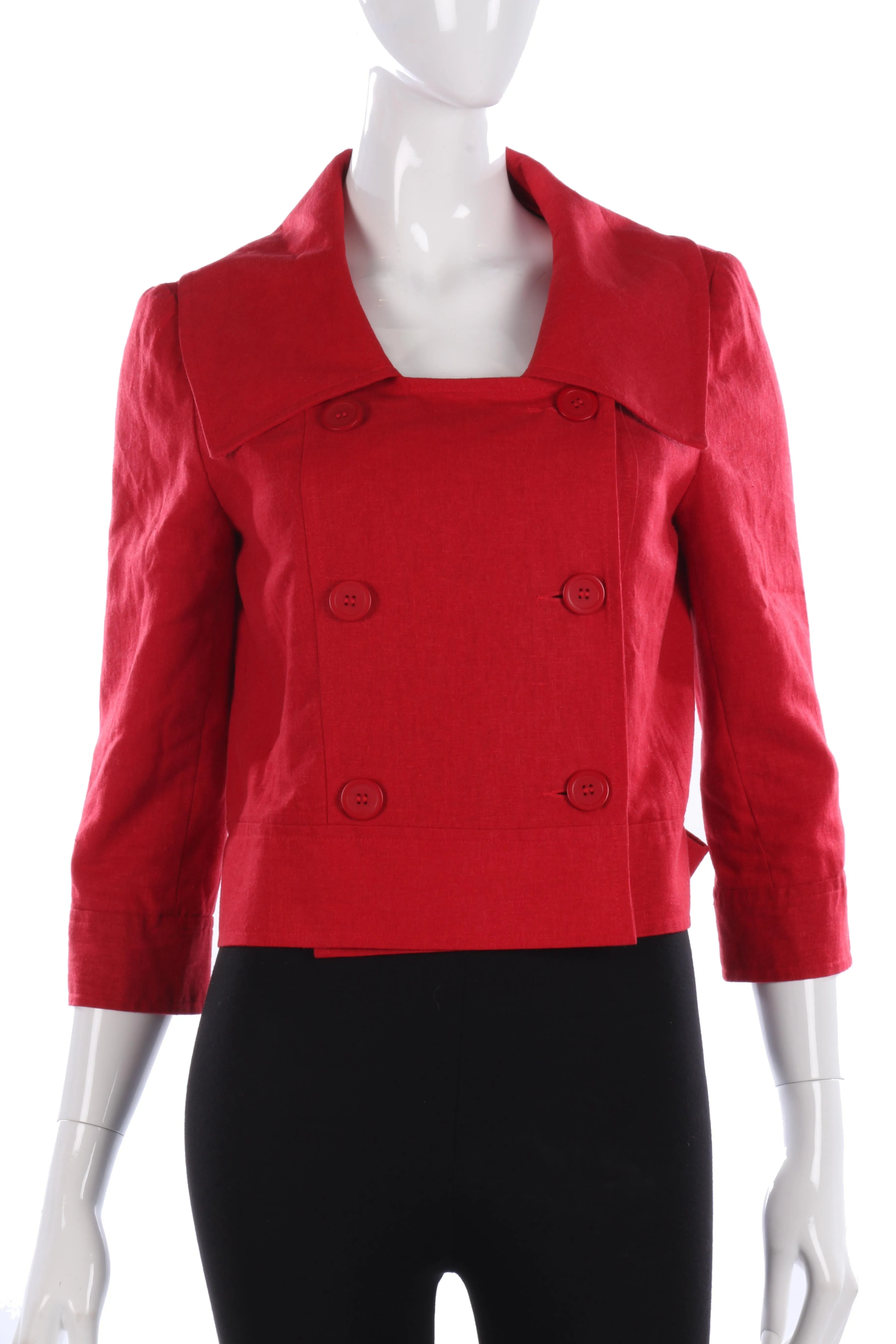 Tuchuzy Linen Mix Jacket Red Size 12