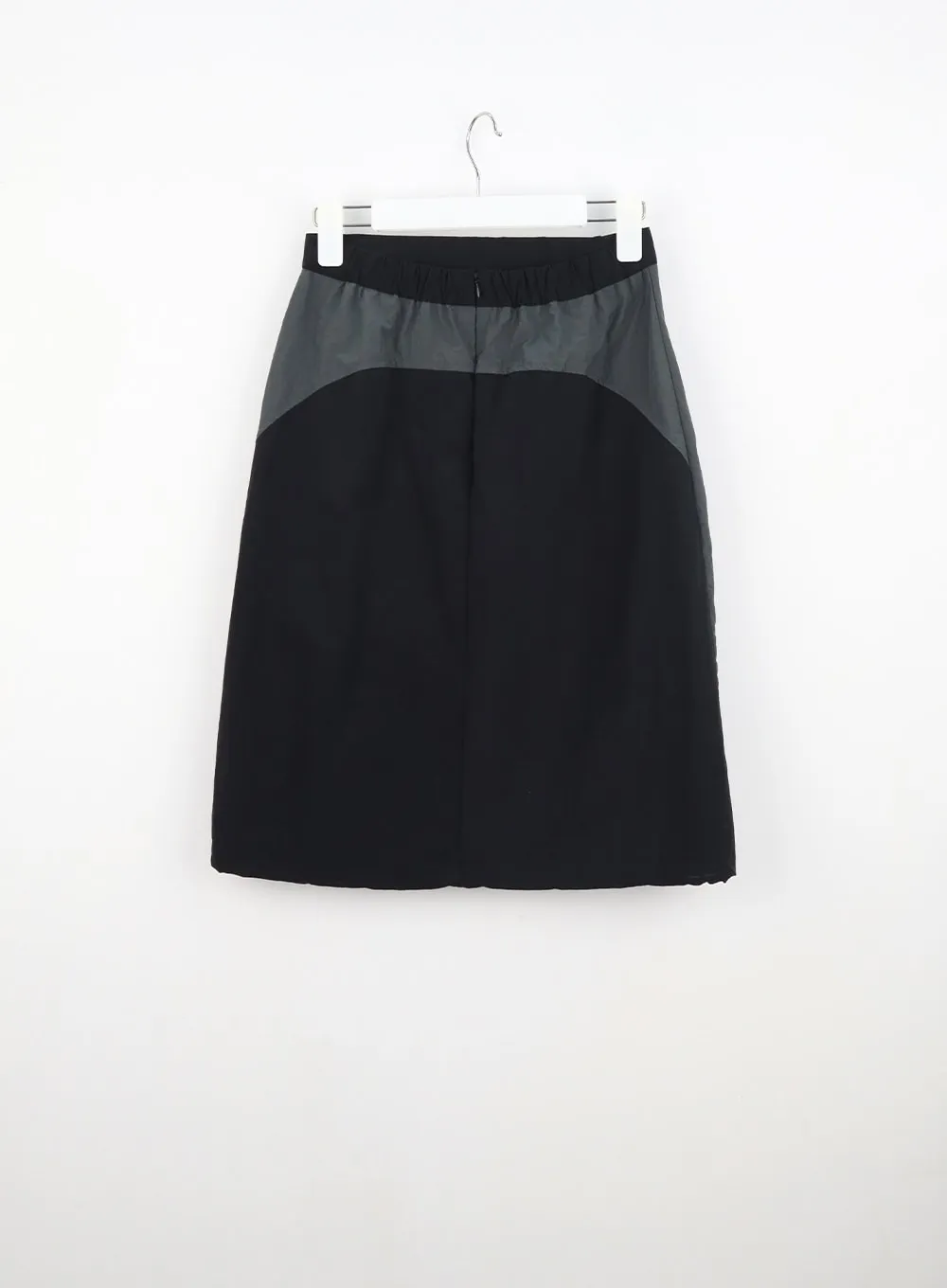 Two Color Nylon Midi Skirt CU323