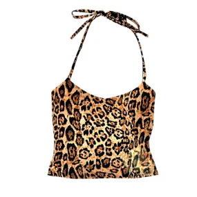 Uniwim 2000s fashion Leopard Print Camisole Sexy Beautiful Urban Beauty Comfortable Commuter Y2g Navel Top Street Style Retro Casual Women