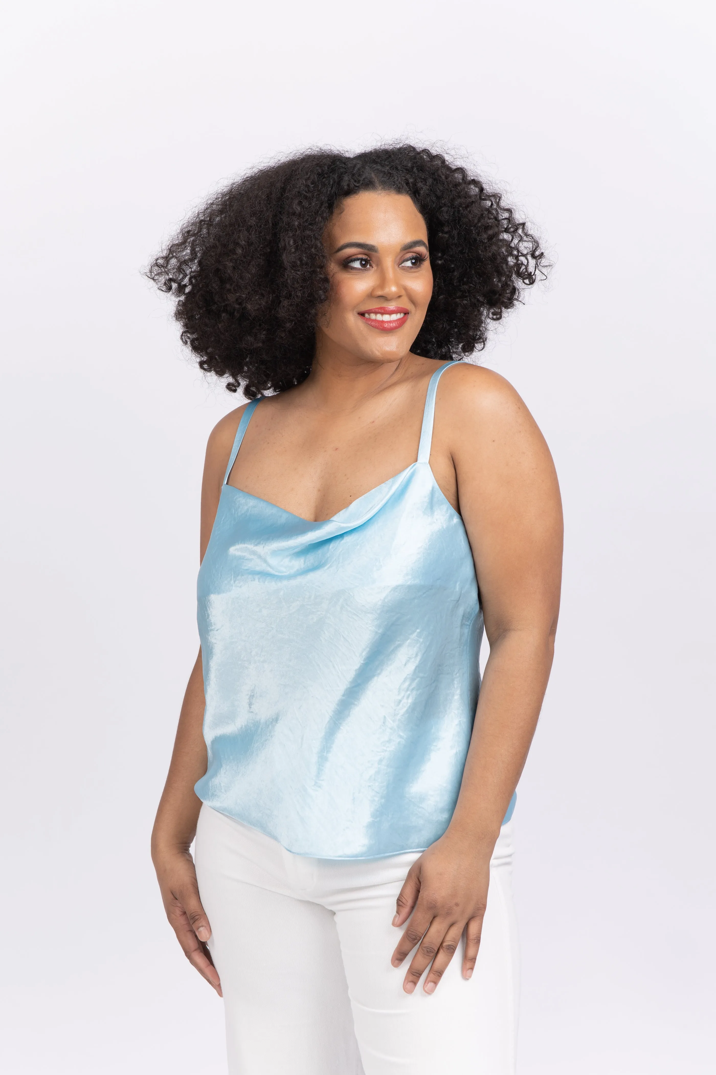 Vince Satin Cowl Neck Camisole