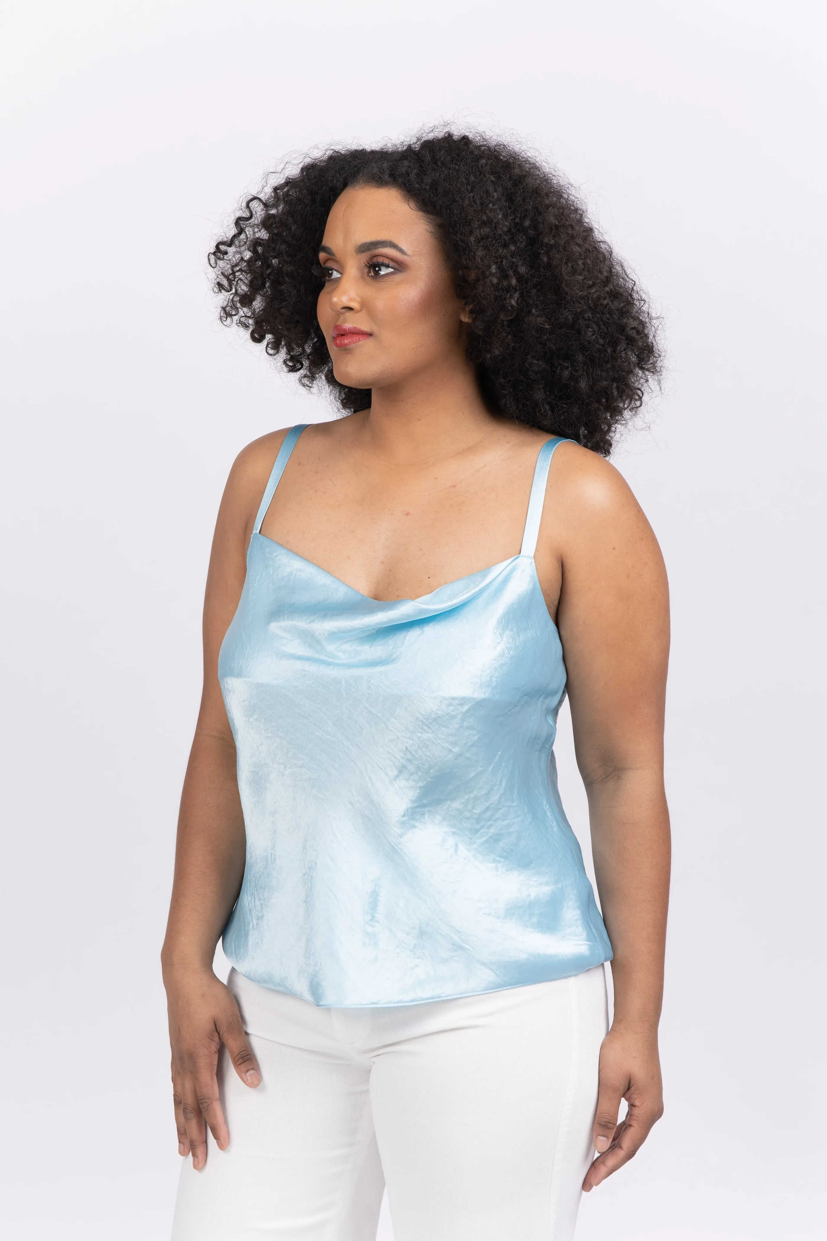 Vince Satin Cowl Neck Camisole