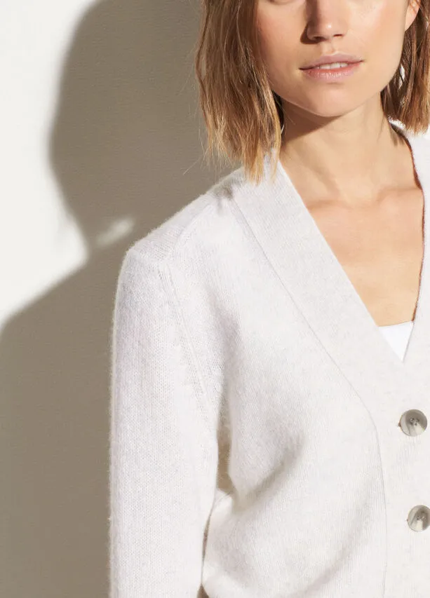 Vince - Shrunken Button Cardigan in White