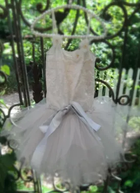 Vintage flower girl tutu dress