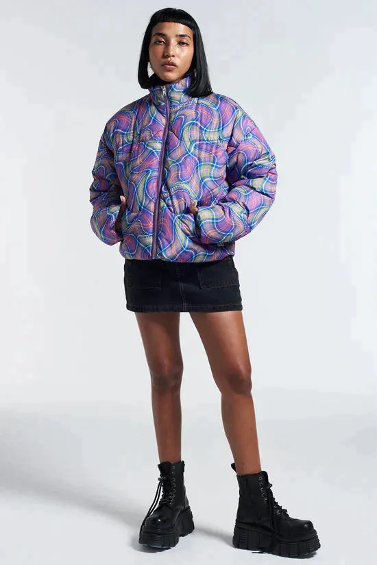 WARPED CROPPED PUFFER JACKET