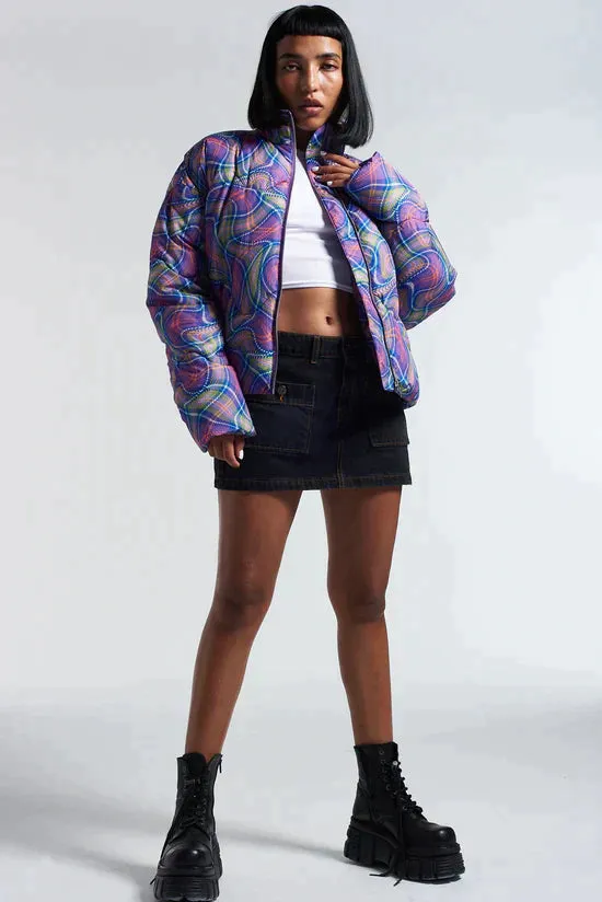 WARPED CROPPED PUFFER JACKET