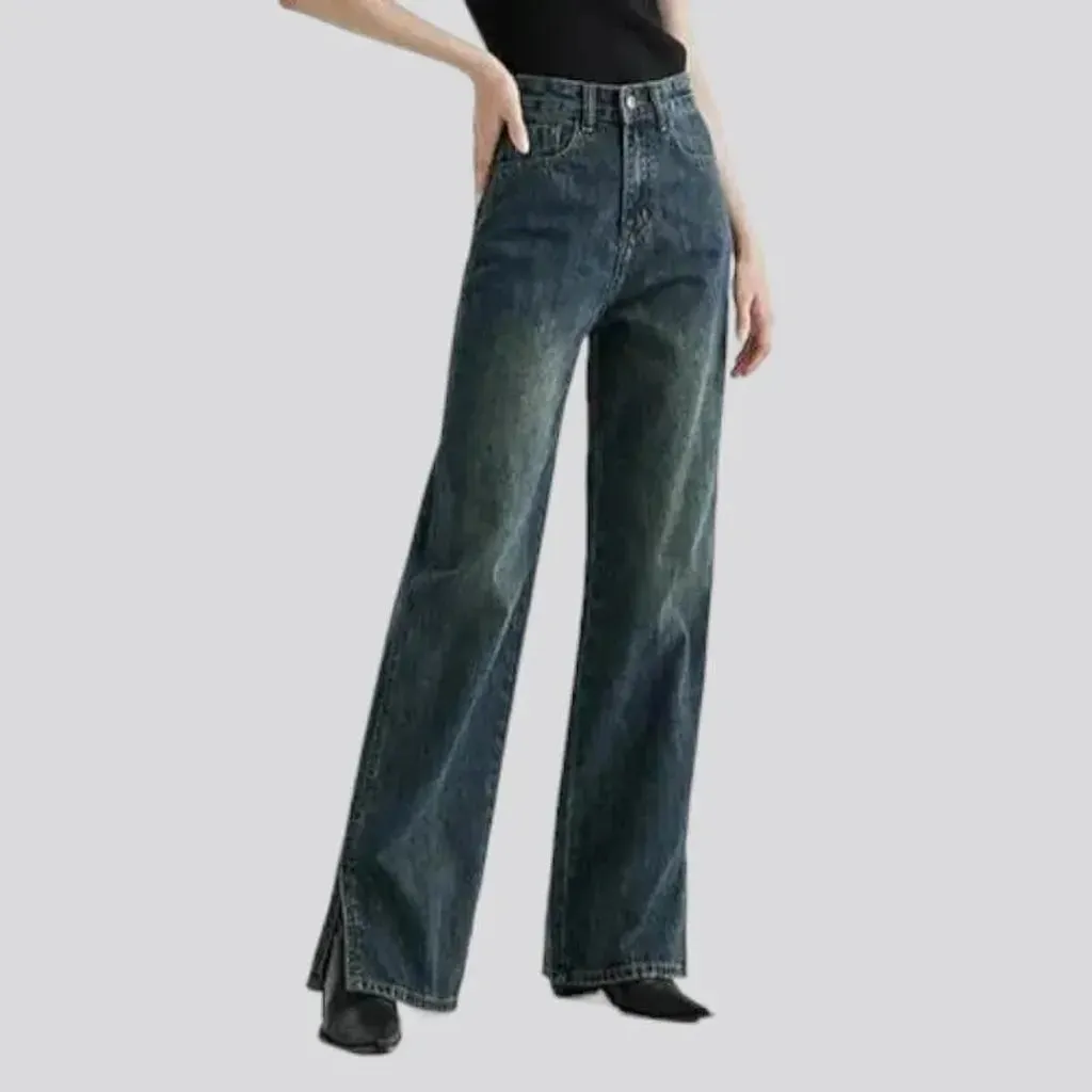 Wide-leg vintage jeans for ladies