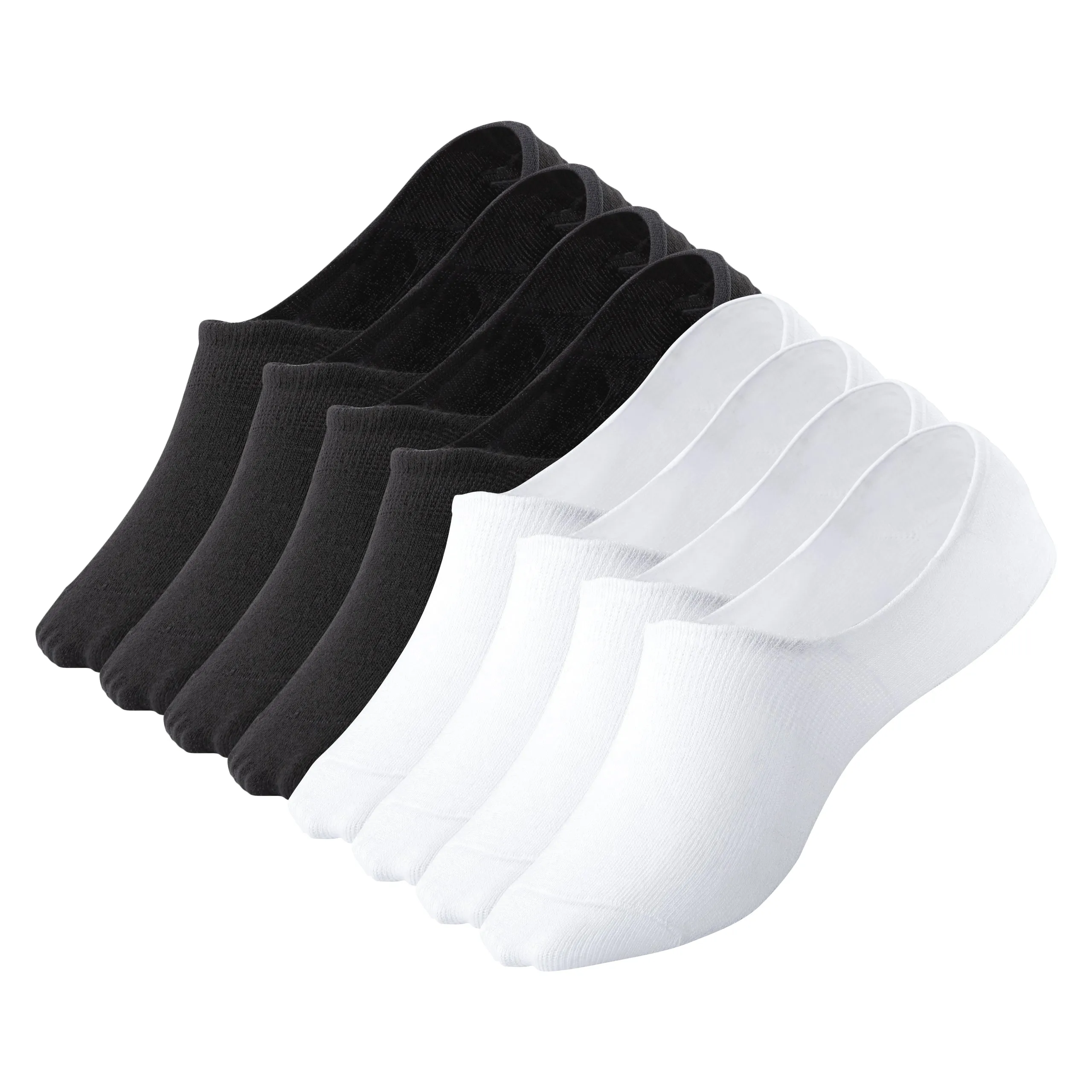 Women Bamboo No Show Socks Ultra Low-Cut, No-Show Length 8-Pack