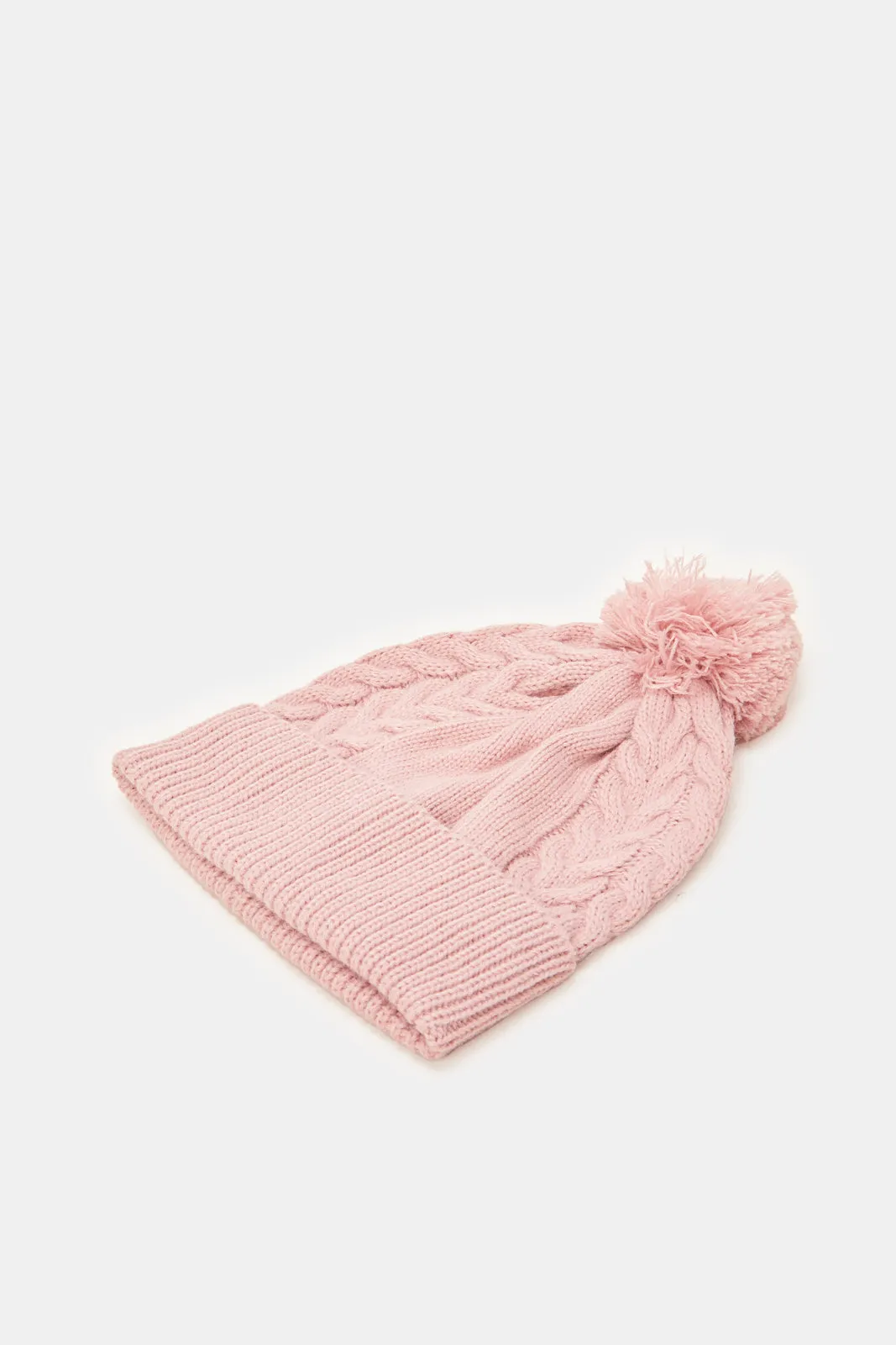 Women Pink Textured Embellished Scarf Set (2 Piece)