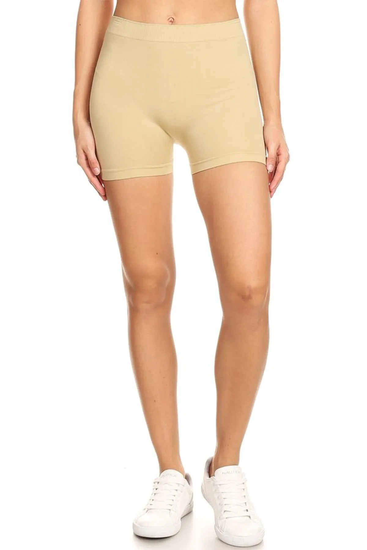 Women's Casual Lightweight Stretch Elastic Waist Solid Basic Mini Shorts