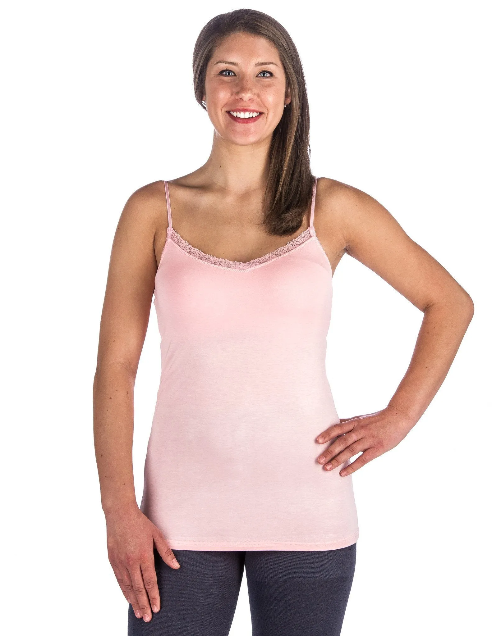 Women's Cool Knit Camisole - 2 Pack - Black/Pink