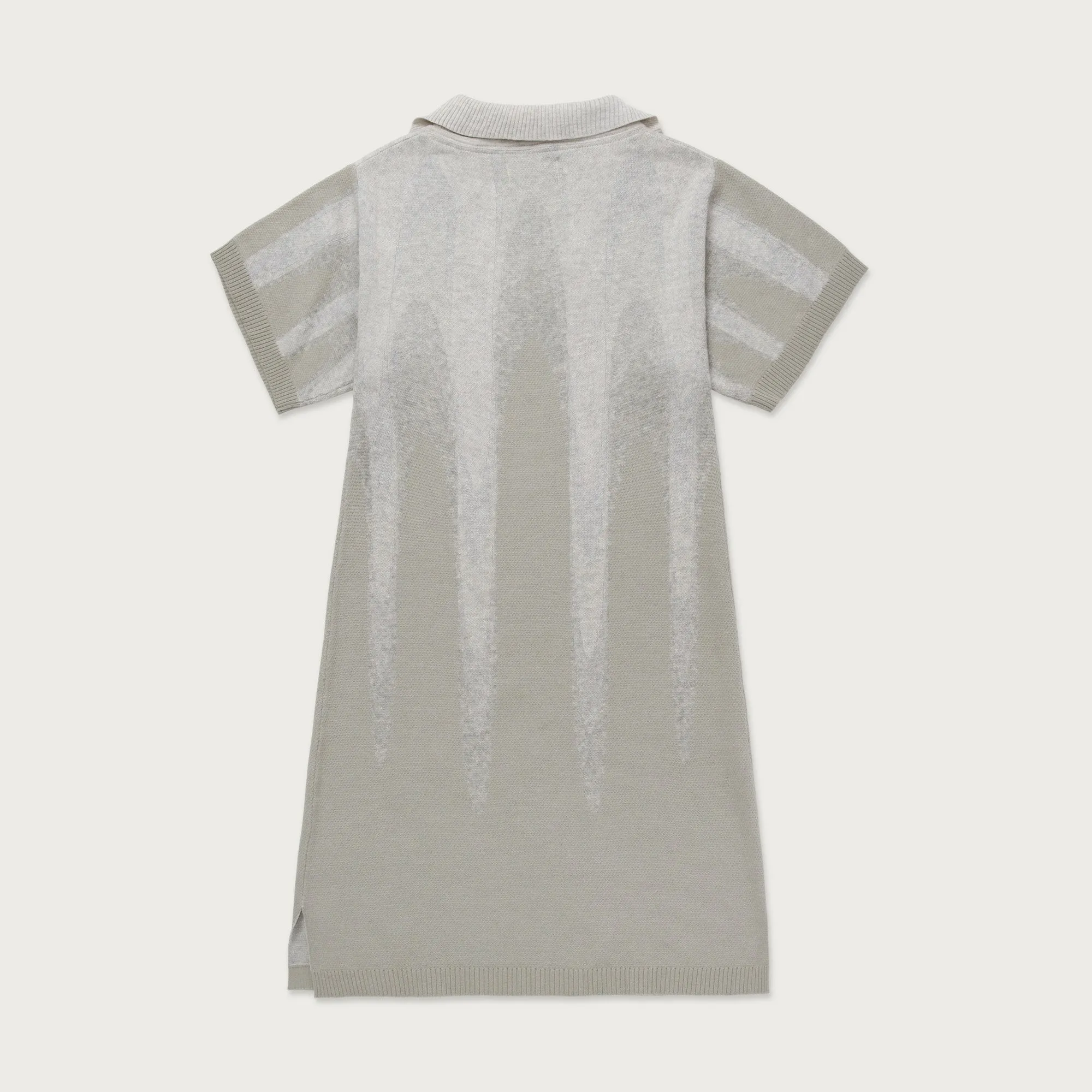 Womens Polo Knit Dress - Stone