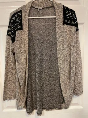 Womens/Juniors Small Lightweight Black & Beige Cardigan Sweater by Charlotte Russe